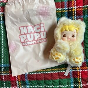 Haci Pupu Gummy Bear Vinyl Plush Pineapple Yellow PopMart Authentic